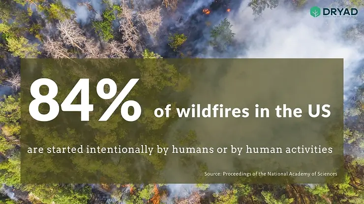 human caused wildfires statistic graphic